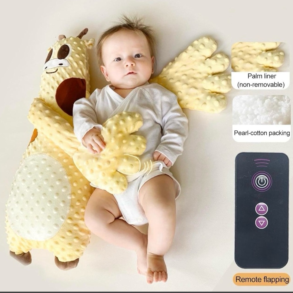 Baby Sleep Soother, Automatic Palm Patting Plush Pillow for Toddlers,